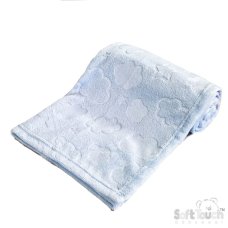 FBP305-B: Blue Clouds Embossed Roll Wrap